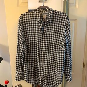 Buffalo plaid women’s button down blouse